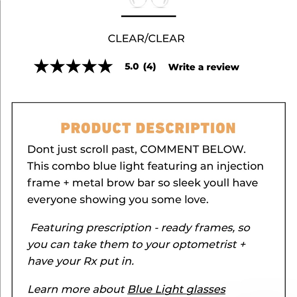 BNWT Comment Below Quay Glasses - Picture 2 of 3